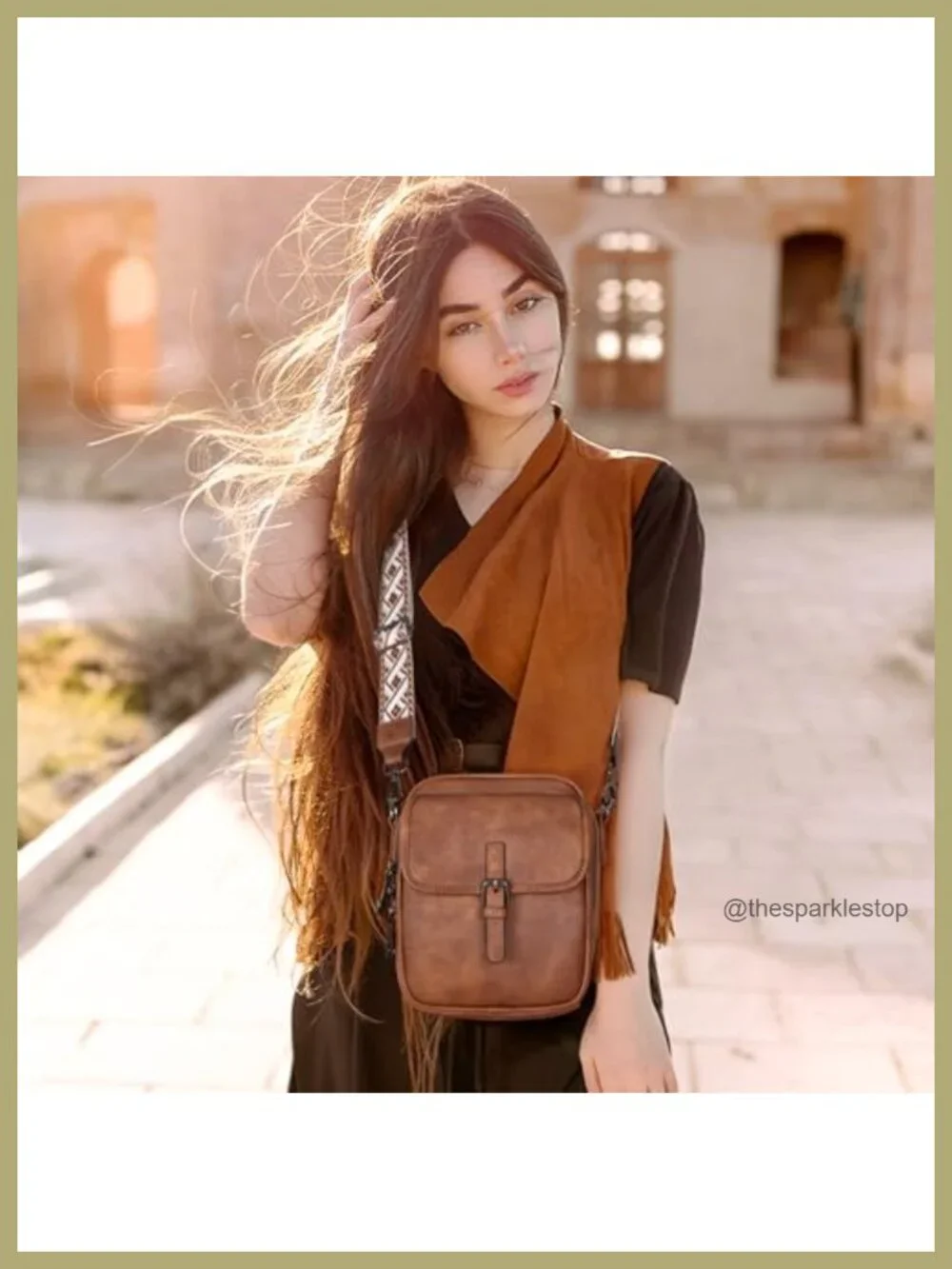 Leather Crossbody Bag for Women Anti Theft Messenger Purse RFID Small